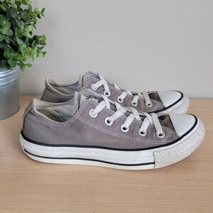 Converse Low Top Chuck Taylor All Star Gray Canvas Sneakers Shoes Unisex CTAS 6